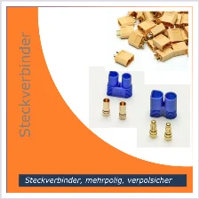 Steckverbinder, mehrpolig, verpolsicher für Modellbau